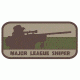 Fox Outdoor Medical and Morale Patches, Major League Sniper - Brown/Olive Drab, 84P-360