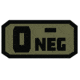 Fox Outdoor Medical and Morale Patches, O Neg - Black/Olive Drab, 84P-047