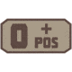 Fox Outdoor Medical and Morale Patches, O Pos - Khaki/Brown, 84P-066