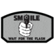 Fox Outdoor Medical and Morale Patches, Smile Wait For Flash - Grey, 84P-321