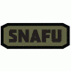 Fox Outdoor Medical and Morale Patches, SNAFU - Black/Olive Drab, 84P-450