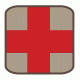 Fox Outdoor Medical and Morale Patches, Square Medical - Khaki, 84P-022