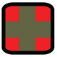 Fox Outdoor Medical and Morale Patches, Square Medical - Olive Drab, 84P-020