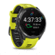 Garmin Forerunner 965, Carbon Gray DLC Titanium Bezel w/ Black Case and Amp Yellow/Black Silicone Band, 010-02809-02