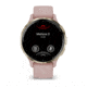 Garmin Venu 3S Watch, Soft Gold Stainless Steel Bezel w/ Dust Rose Case and Silicone Band, 010-02785-03