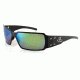 Gatorz Boxster Sunglasses, Black Frame, Brown Polarized w/Green Lens, Polarized, BOXBLK03P-G