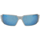 Gatorz Boxster Sunglasses, Brushed Frame, Smoked Polarized W/ Blue Mirror Lens, BOXBRU01P-B