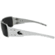 Gatorz Cerakote Boxster Sunglasses,White Frame,Polarized Smoked Lens, BOXWHT01P
