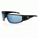 Gatorz Magnum 2.0 Asian Fit Sunglasses,Black Frame,Polarized Smoked Blue Mirror Lens, MAG2BLK01P-B