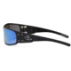 Gatorz Magnum Sunglasses, Asian Fit, Black Frame, Smoked Polarized w/ Blue Mirror Lens, AF-MAGBLK01P-B