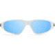 Gatorz Revenant Sunglasses, Frost w/Black Logo Frame, Smoke Optimized Polarized w/ Blue Mirror Lens, Frost, Medium, 841235128547