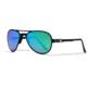 Gatorz Skyhook Sunglasses, Black Frame, Brown Polarized w/Green Mirror Lens, GZ-09-023