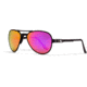 Gatorz Skyhook Sunglasses, Black Frame, Brown Polarized w/Pink Mirror Lens, GZ-09-027
