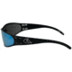 Gatorz Wraptor Sunglasses, Black Frame, Blue Chrome Lens WRABLK08C