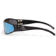 Gatorz Wraptor Sunglasses, Black Frame, Smoke Polarized w/Blue Mirror Lens, WRABLK01P-B