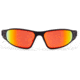 Gatorz Wraptor Sunglasses, Blackout Frame, Smoke Polarized w/Sunburst Mirror Lens, WRABLK13PMBP
