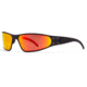 Gatorz Wraptor Sunglasses, Blackout Frame, Smoke Polarized w/Sunburst Mirror Lens, WRABLK13PMBP
