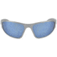 Gatorz Wraptor Sunglasses, Brushed Frame Smoked Polarized W/ Blue Mirror Lens, WRABRU01P-B