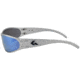 Gatorz Wraptor Sunglasses, Brushed Frame Smoked Polarized W/ Blue Mirror Lens, WRABRU01P-B