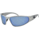 Gatorz Wraptor Sunglasses, Brushed Frame Smoked Polarized W/ Blue Mirror Lens, WRABRU01P-B