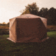 Gazelle G6 Deluxe 6-Sided Portable Gazebo Pop-Up Hub Screen Tent, Badlands Brown, 8-Person, GG610BR