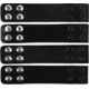 Gould &amp; Goodrich Quad Snap Belt Keeper 4-Pack, Nickel, Black, B129-4