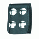 Gould &amp; Goodrich Quad Snap Belt Keeper, Nickel, Black Weave, B129W
