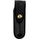 Gould &amp; Goodrich Small Flashlight Case w/Flap, Brass Hardware, Black Weave, B672-2WBR