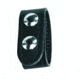 Gould &amp; Goodrich Belt Keeper, Double Snap, Brass, Black, K76BR