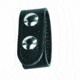 Gould &amp; Goodrich Belt Keeper, Double Snap, Nickel, Black Weave, K76W