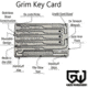 Grim Workshop Lock Picking and Escape Card, Surgical Grade Stainless Construction, 3.38in x 2.13in x 0.25in, GWGRIMKEYCRD