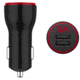 Guardian Angel Car Charger with Micro USB Cable, Black/Red, ELT-CC-M