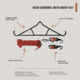 HALF RACK Deer Gambrel Hoist Kit, Black/Red, Large, HR1244