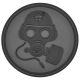 Hazard 4 Gas Mask Patch, Black, PAT-GAS-BLK