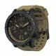 Hazard 4 Heavy Water Diver, 50mm Black Titanium GMT Watch with Tritium, Black Dial, Earth Texts, Green/Yellow Tritium HWD-TIPV-G-E-KE-GGYG