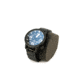 Hazard 4 Heavy Water Diver, 50mm Titanium Watch Bracelet with Tritium, Black Dial, White Texts, Blue/Red Tritium, HWD-TIPV-B-KW-GGYG