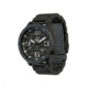 Hazard 4 Heavy Water Diver, 50mm Titanium Watch Bracelet with Tritium, Black Dial, White Texts, Blue/Red Tritium, HWD-TIPV-B-KW-GGYG
