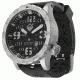 Hazard 4 HeavyWater Diver Titanium Tritium Dive Watch,Black Dial, White Graphics,Green Bezel,Nylon Strap WAT-HWD-TI-KW-GGYG