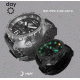 Hazard 4 HeavyWater Diver Titanium Tritium Dive Watch,Black Dial, White Graphics,Green Bezel,Nylon Strap WAT-HWD-TI-KW-GGYG