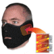 Heat Factory Heated Fleece Face Mask, Black, One Size 1780-BK