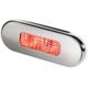 Hella Marine Surface Mount Oblong LED Courtesy Lamp, Stainless Steel Bezel, Red LED, 980869501
