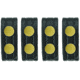 HERO'S PRIDE AirTek 15/16 in Belt Keepers, 4 Pack, Plain, Brass Hardware, Black, 1499PA
