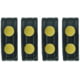 HEROs PRIDE AirTek 15/16 in Belt Keepers, 4 Pack, Plain, Brass Hardware, Black, 1499PA