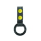 HEROs PRIDE AirTek C/D-Cell Dual Ring Flashlight Holder w/ Plastic Rings, Basket Weave, Brass Hardware, Black, 1492BWA