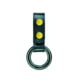 HEROs PRIDE AirTek C/D-Cell Dual Ring Flashlight Holder w/ Plastic Rings, Plain, Brass Hardware, Black, 1492BPA