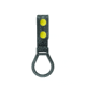 HERO'S PRIDE AirTek D-Cell Ring Flashlight Holder w/ Plastic Holder, Basket Weave, Brass Hardware, Black, 1490BWA