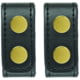 HEROs PRIDE AirTek Deluxe Belt Keepers, 1 1/8in, 2 Pack, Plain, Brass Hardware, Black, 1497PA