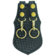 HEROs PRIDE AirTek Scabbard Key Holder w/ Metal Clip, Double, Brass Hardware, Basket Weave, Black, 1489WA