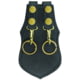 HEROs PRIDE AirTek Scabbard Key Holder w/ Metal Clip, Double, Brass Hardware, Plain, Black, 1489PA