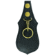 HEROs PRIDE AirTek Scabbard Key Holder w/ Metal Clip, Single, Brass Hardware, Plain, Black, 1488PA